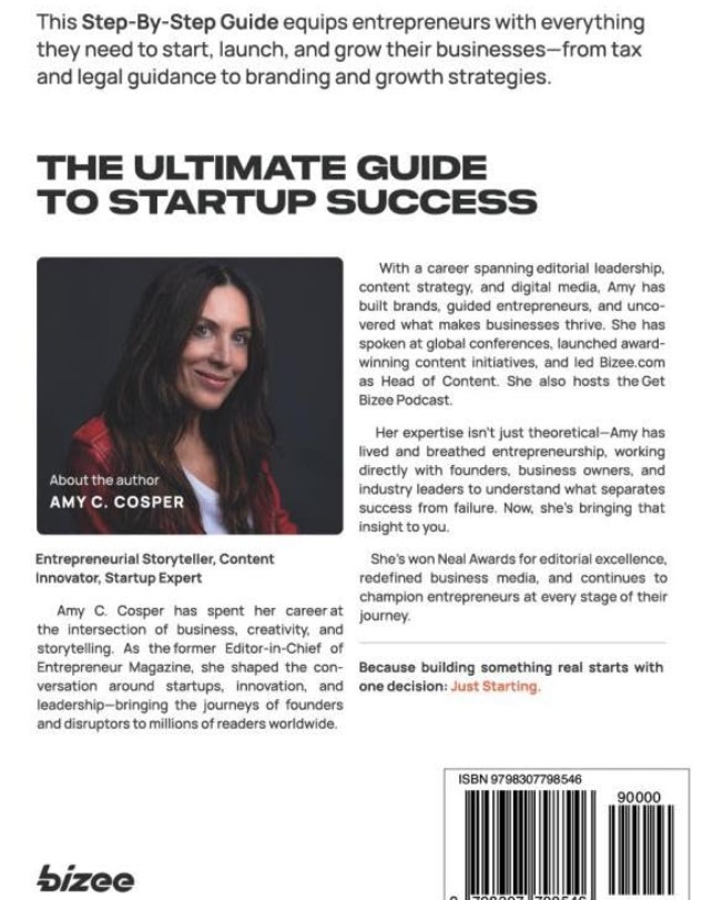 Starting a business is exhilarating, but the path to success is filled with challenges. The Ultimate Guide to Startup Success is your all-in-one resource for turning your business idea into a thriving venture. Written by Amy Cosper and a team of legal, financial, and business experts, this book breaks down every step of the process, from formation to funding to scaling, so you can launch with confidence